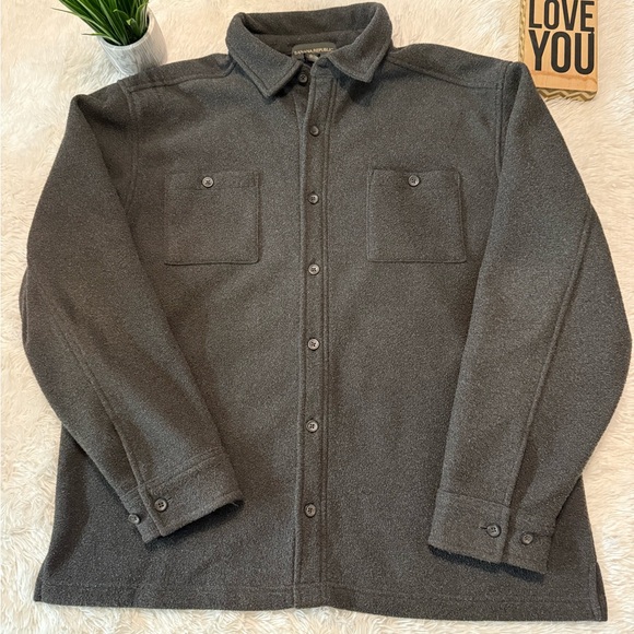 Banana Republic Charcoal Button-Up Shirt/Jacket - Picture 2 of 7